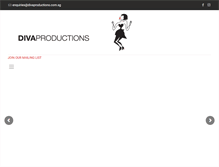Tablet Screenshot of divaproductions.com.sg